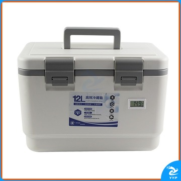 科达丽/KODARLY K 甬航保温箱家用疫苗冷藏箱12L医药血液运输箱2到8度母乳保鲜箱车载户外全PU食品保冷箱带隔板 12升白色带温显+8冰袋 安全用仪器