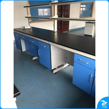 惠利得 定制实验台实验室边台试验台工作台操作台钢木实验台化学桌通风柜定制 钢木边台蓝带水槽