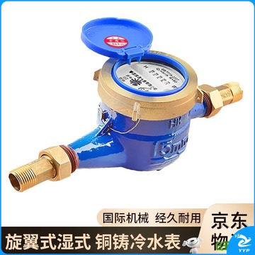旺泉 家用水表自来冷水表旋翼数字冷 DN20六分 直通 DN15 水文仪器