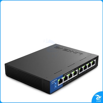 迈恻亦 Linksys LGS108P 8口poe供电千兆交换机国标48V监控网线1000m网络