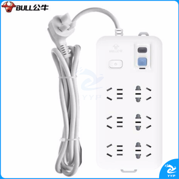 公牛漏电保护带保护门插座接线板插线板拖线板防触电插排