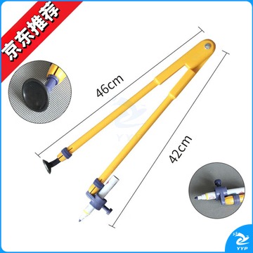 REVER 教学圆规教师用绘图工具尺子套装三角板量角器米尺小学数学老师专用教具大号可夹白板笔粉笔黑板白板塑料 笔圆规 教学仪器