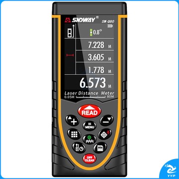 深达威 SW-Q80 工业测距仪红外线手持激光距离测量仪量房卷尺充电80m电子水平泡彩屏语音（单位：件） 测绘专用仪器
