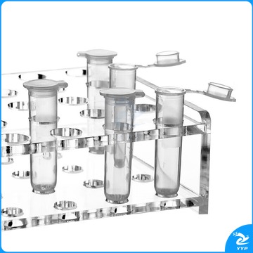 阙锐珈 有机玻璃离心管架适配5ml/15ml/50ml/100ml圆底试管架 50孔可定制 适配100ml离心管Φ38.5*20孔