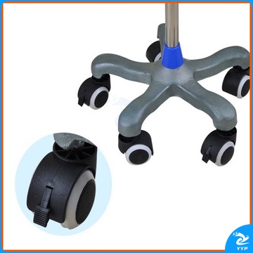 科达丽/KODARLY K 输液架不锈钢打点滴挂水吊水腹透液用品吊瓶杆挂架家用诊所用移动式可伸缩 五角带轮带刹车加粗杆 安全用仪器