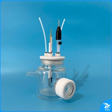 里博 定制光学水浴循环电解池双层光电化学池槽可控温石英开窗密封电解 单层50ml