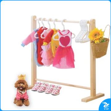 培智学校用品宠物衣架儿童落地小衣架宠物猫咪实木小型男女童幼儿园衣服收纳架