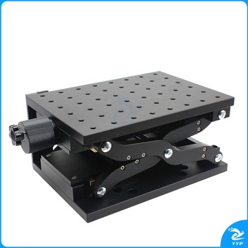 惠利得 Z轴剪式手动升降台程大负载升降平台光学实验精密微调位移台 HTZ210(行程110mm)带刻度 教学仪器