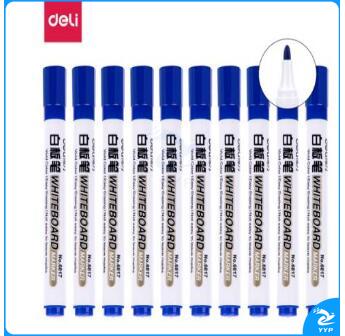 得力（deli） 6817 白板笔 蓝色 10支/盒（单位：盒） 4盒起售
