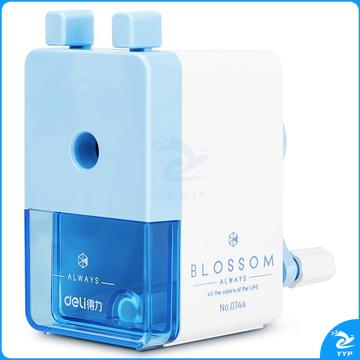 1100692700EA 得力 0744 简约手动削笔器卷笔刀 手动 蓝色