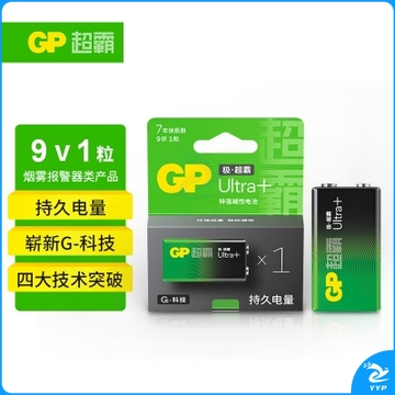 超霸 GP 9V 1粒 碱性方块电池