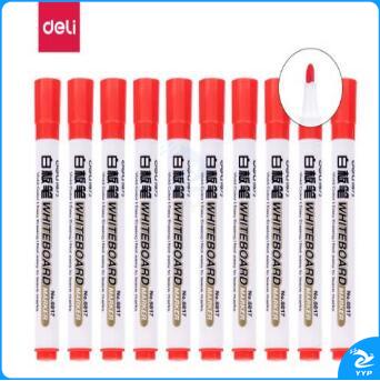得力（deli） 6817 白板笔 红色 10支/盒（单位：盒） 4盒起售