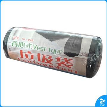 1100215460EA 奇正 HL-046 背心式垃圾袋 30只/卷 45*60cm 黑色 带提手垃圾袋