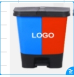 访客 20L带盖分类垃圾桶双桶脚踏垃圾桶 (双色)