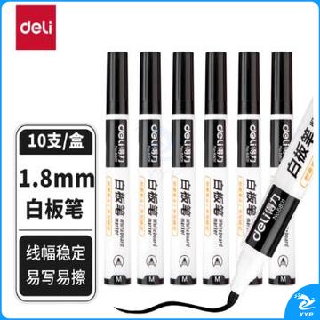 得力/deli 6801 黑色白板笔（10支/盒） 单位：盒