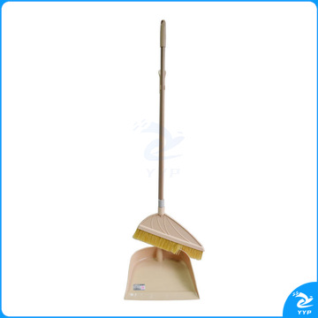 1100672604EA 敏胤 JWL-9009 精品鬃毛扫把簸箕套装 簸箕+扫把 米咖色