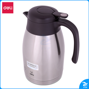 得力1.5L 保温壶不锈钢真空保温(本色)17754