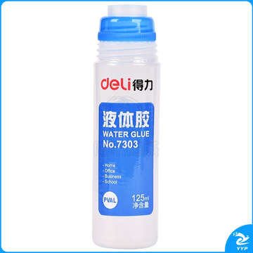 得力(deli) 144瓶/箱 125ml高粘度普通实用型液体胶水单瓶装办公用品7303