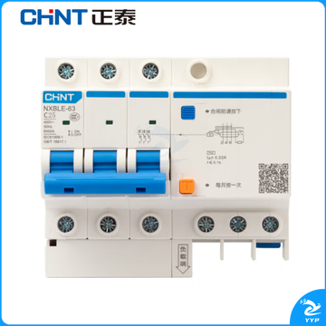 正泰  NXBLE-63-3P-C25  小型漏电保护断路器 漏保空气开关3P 25A