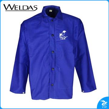 威特仕/WELDAS 33-6830 火狐狸电焊服 阻燃隔热防烫工作服上衣 蓝色 M 1件 企业专享
