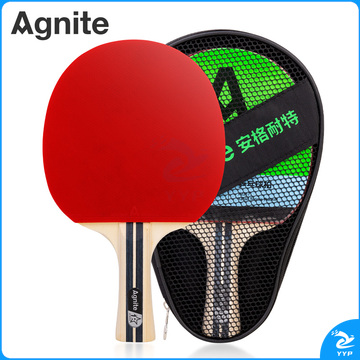 安格耐特F2317一星乒乓球拍(红+黑)(横拍)(单支装)