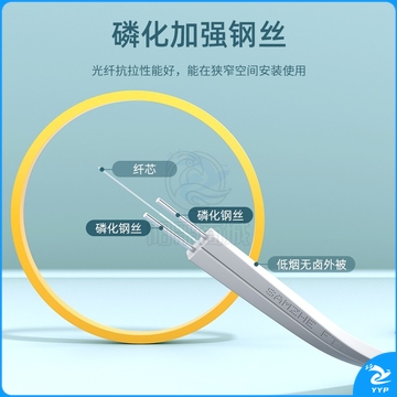 山泽（SAMZHE）皮线光纤跳线 SC-SC室内单模单芯 1芯2钢丝尾纤入户线白色10米TFH12-10B