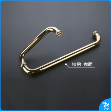 淋浴房拉手浴室卫生间把手玻璃门拉手移门把手304不锈钢 L型加厚