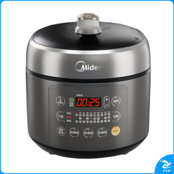 美的(Midea)电压力锅  MY-SS5053P 银色简单操作 双胆多功能压力煲5L智能24小时预约