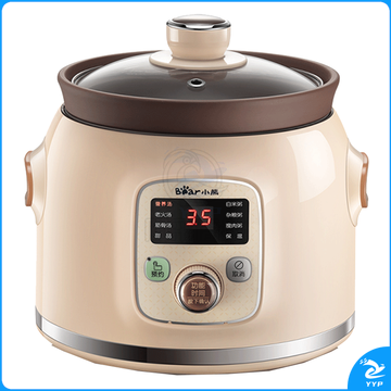 小熊（Bear）电炖锅 电炖盅 煲汤锅炖汤锅 电砂锅 紫砂锅 婴儿煮粥锅熬粥燕窝养生神器 可预约定时 D20N1 2升
