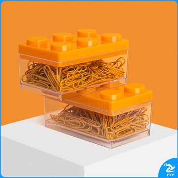飞兹（fizz）积木盒装回形针29mm/160枚橙FZ21907-C