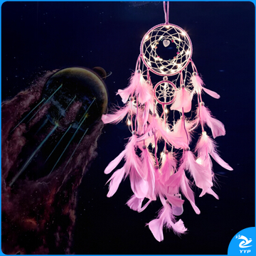 捕梦网  手工diy挂饰风铃 送灯 (流浪地球款 白、粉、蓝、紫  颜色请备注）