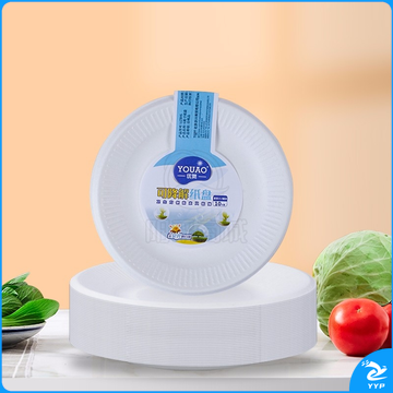 优奥（YOUAO）可降解纸盘 6英寸*30只