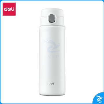 得力LL609保温杯(弹盖)(420mL)(白)(个)