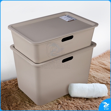 茶花（CHAHUA）桌面收纳盒办公A4文件筐【20L】灰色1个  2887