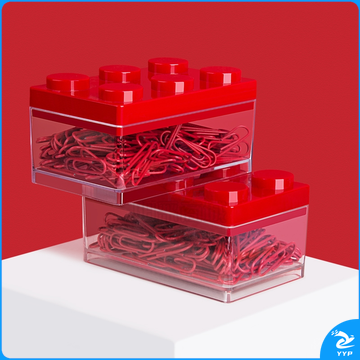 飞兹（fizz）积木盒装回形针29mm/160枚红 FZ21907-R