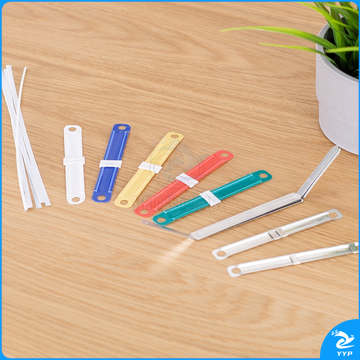 赞扬 85226金属装订夹条80mm通用两孔活页装订扣双控封闭式文件装订压条带打孔机50个