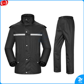 谋福 8018 双层加厚分体雨衣雨裤套装 XXXXL-180 黑色