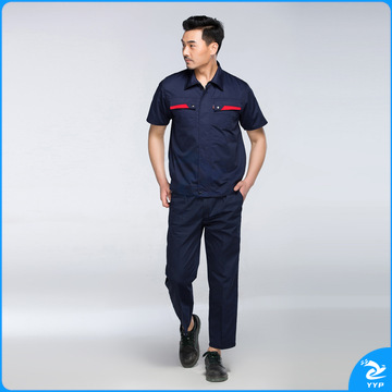 威特仕 夏季薄款短袖防静电工作服套装 上衣+裤子 彩色