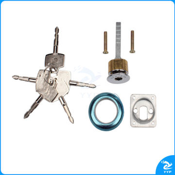 十字防钻锁芯  通用型 带6把钥匙