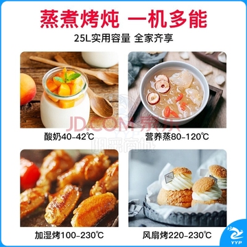 德普凯信（Depelec）蒸烤箱台式家用蒸烤一体机25L容量多功能蒸箱烤箱二合一T2黑色