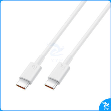 华为HUAWEI 6A数据线 cc801 USB Type-C转USB Type-C 线长1m/高品质线芯/持久耐用 白色